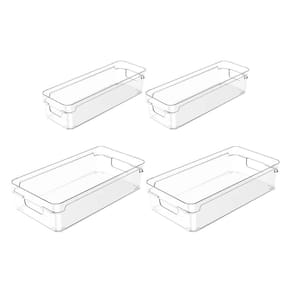 Kit Organizador Clear 2 peças 30x10cm e 2 peças 30x15cm Natural - Ou