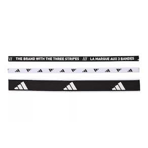 Faixa De Cabeça Adidas Treino 3 Unidades Cor Preto E Branco