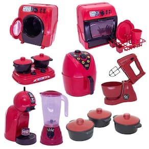 Brinquedo Chefe Cozinha Panela Fogão Roupa Louça 18Pç