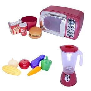Menino Cozinha Eletro Chefe Comida Liquidificador Legume 12P