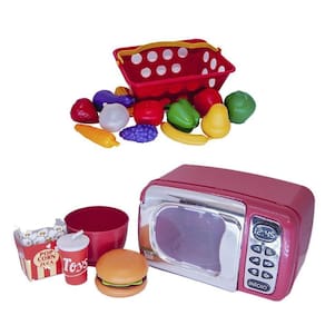 Cozinha Menino Chefe Mercado Microondas Comida Fruta 17Pç