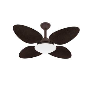 Ventilador Teto Marrom Trevo 4 Pás Palha Turbo Ventax 220V