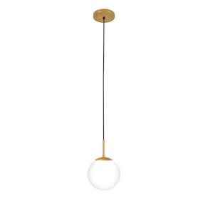 Luminária Pendente G20 Alumínio Dourado 1xE27 150cm