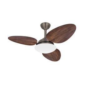 Ventilador Teto Potente Sala 3 Pás Madeira Trevo Ventax 110V