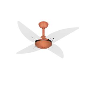 Ventilador Teto Cobre Quad Silencioso Sala 4 Pás Ventax 110V