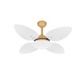 Ventilador Teto 4 Pás Mdf Branca Quarto Pétalo Ventax 220V