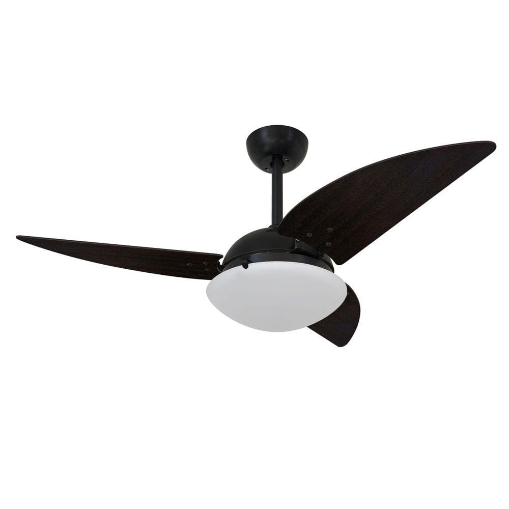 Ventilador De Teto Volare Preto Fosco Class Nero Tabaco 127V