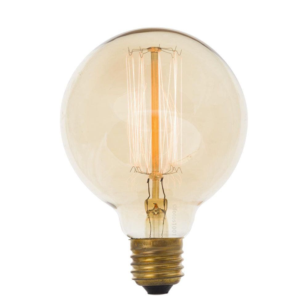 3X Lâmpada Filamento De Carbono Poptem G95 40W 220V