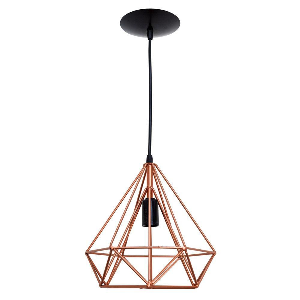 Pendente Aramado Poptem Diamante Grande Cobre