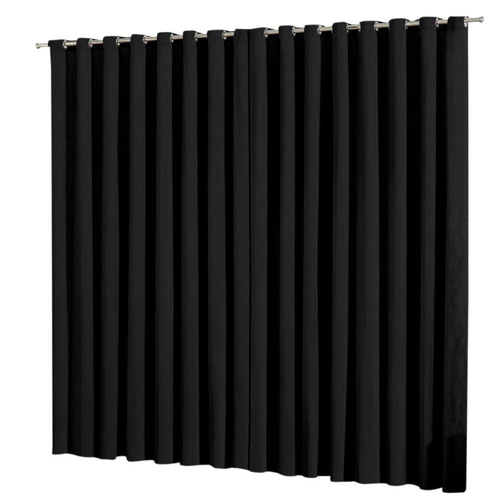Cortina Blackout Em Tecido 4,00X2,50 Corta Luz Preto