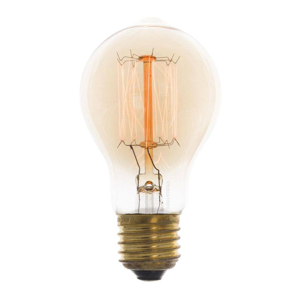 Lâmpada Filamento De Carbono Poptem A19 40W 110V
