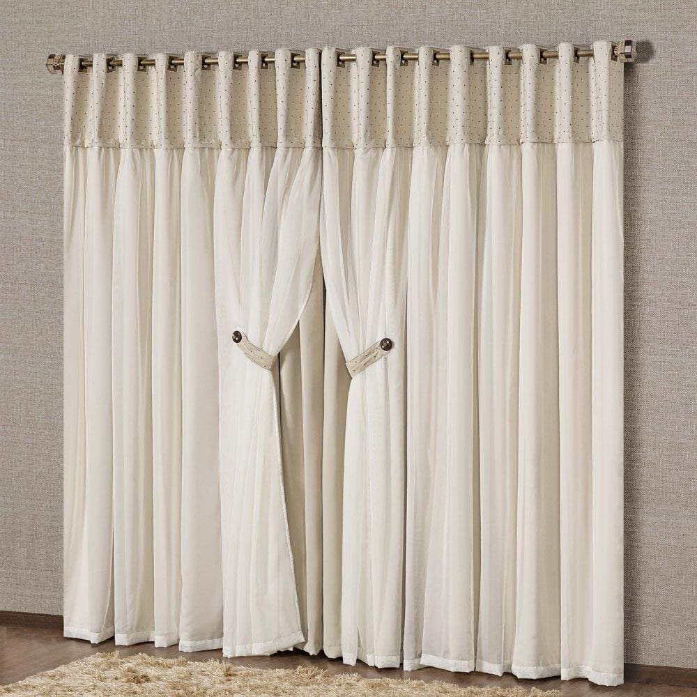 Cortina Dubai Blackout  3M X 2,50M Palha