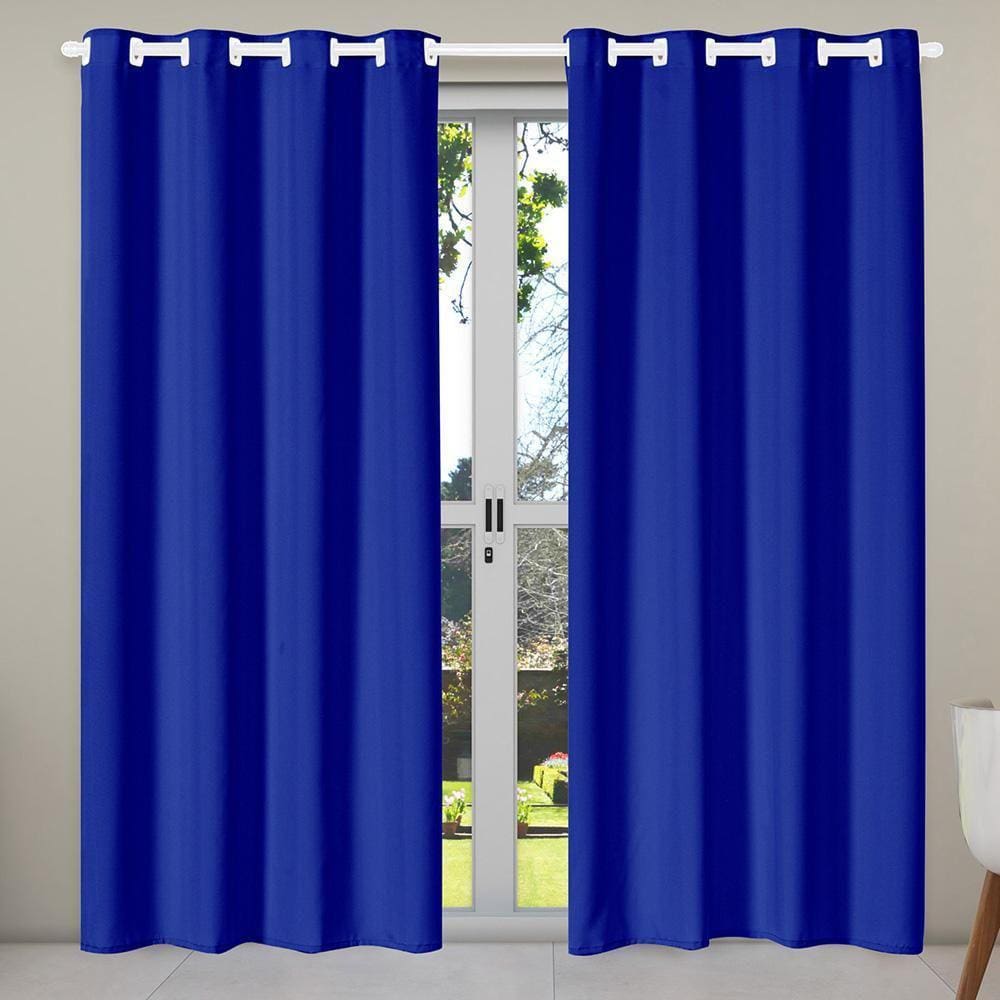 Cortina Isa Varão Tecido Oxford 4,00Mx2,50M Azul Royal