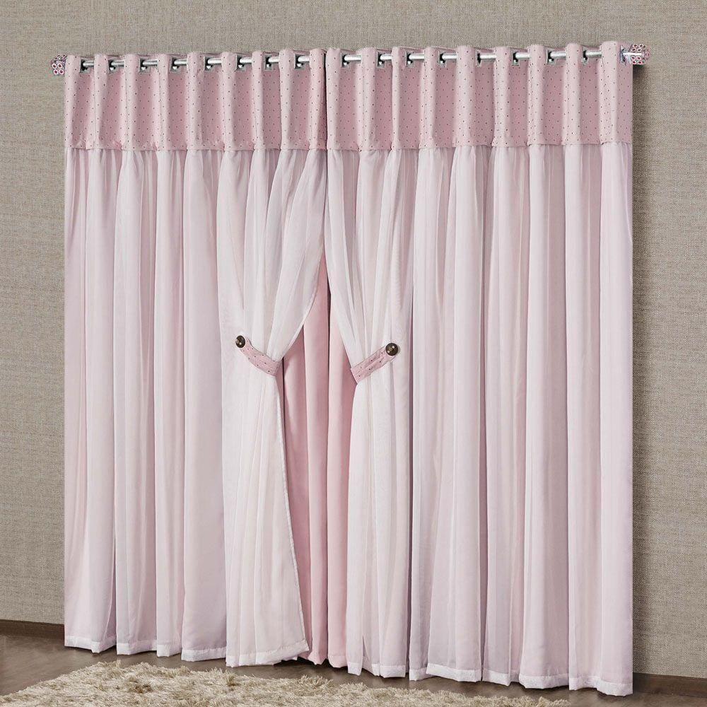 Cortina Dubai Blackout  3M X 2,50M Rosa