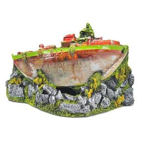 Enfeite para Aquário Barco de Guerra B10 20cm x 12cm x 10cm