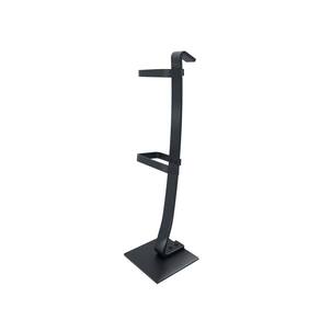 Suporte Papel Higiênico De Chão Preto Fosco Lux