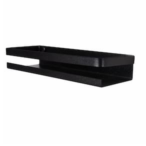 Prateleira De Utensílios Tempero Cozinha Preto Fosco 40Cm