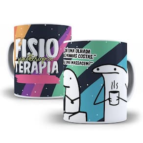 Canecas Flork Profissões Fisioterapia + Chaveiro Presente