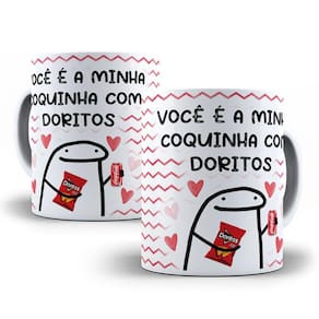 Caneca Divertida Flork Namorados + Chaveiro Presente