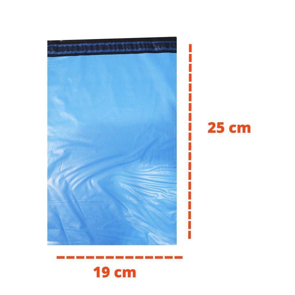 Saco Azul Com Lacre 19X25 300 Unidades