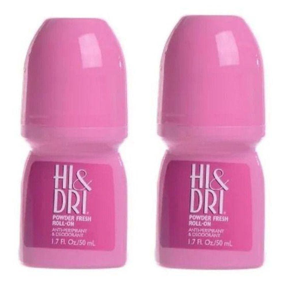 Desodorante Hi & Dri Roll-On Powder Fresh 50Ml Kit Com 2 Pç.