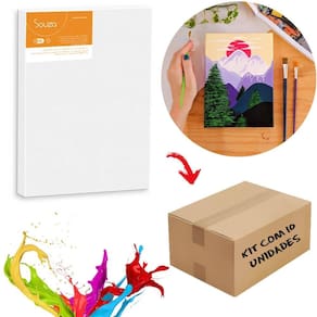 10 Telas Para Pintura 10X15Cm Para Tinta A Óleo Ou Acrílica