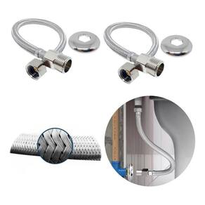 Engate Mangueira Flexível Aço Inox 40Cm Quente Fria Par