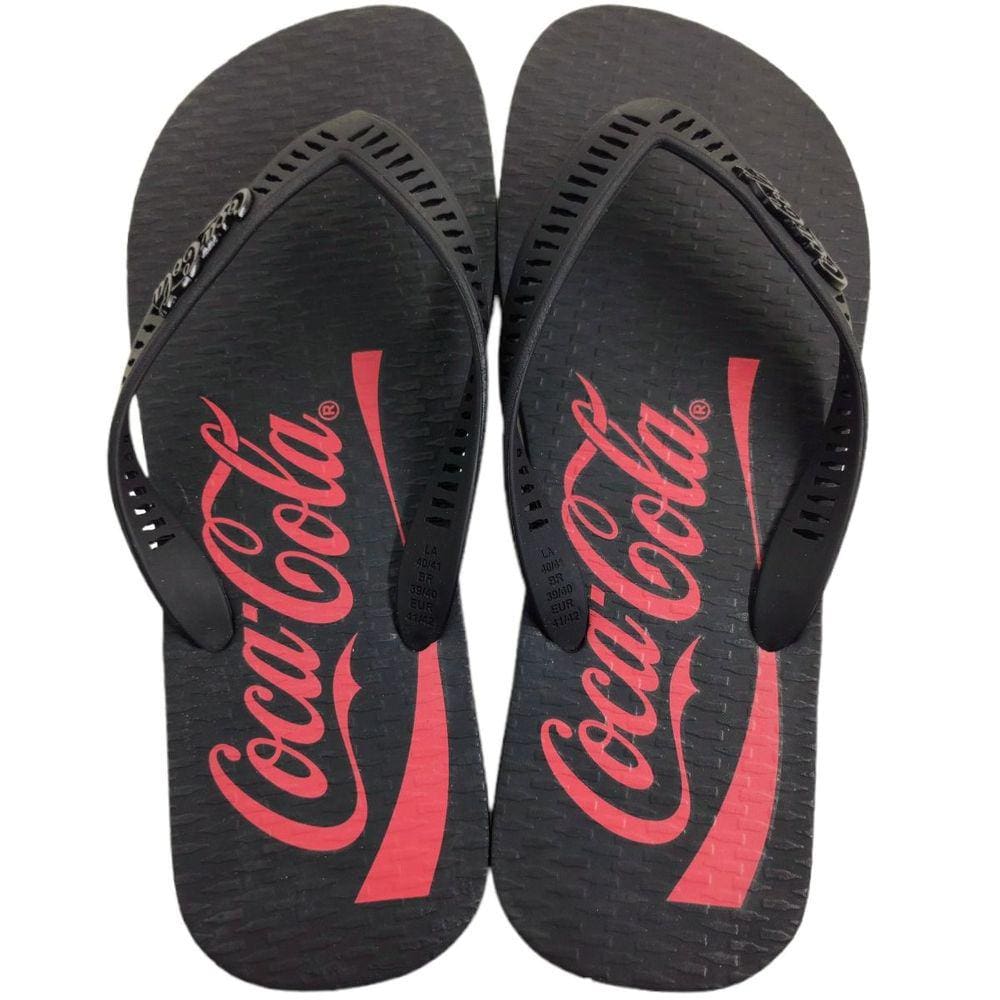 Chinelo De Dedo Masculino Casual Dia a Dia Borracha Coca Cola Lucky Cc4177