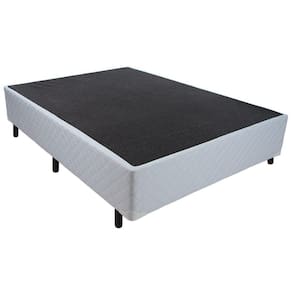Cama Box Base Universal Casal Tecido White (138x188x24) - Luckspuma