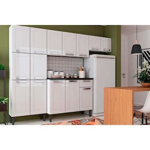 Cozinha Modulada Bertolini Múltipla  4 Peças (2 Armários + 1 Balcão + 1 Paneleiro) C4P72 Branco