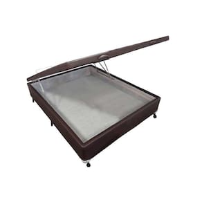 Cama Box Baú Universal Viúva Courano Brown New (128x188x35) - Castor