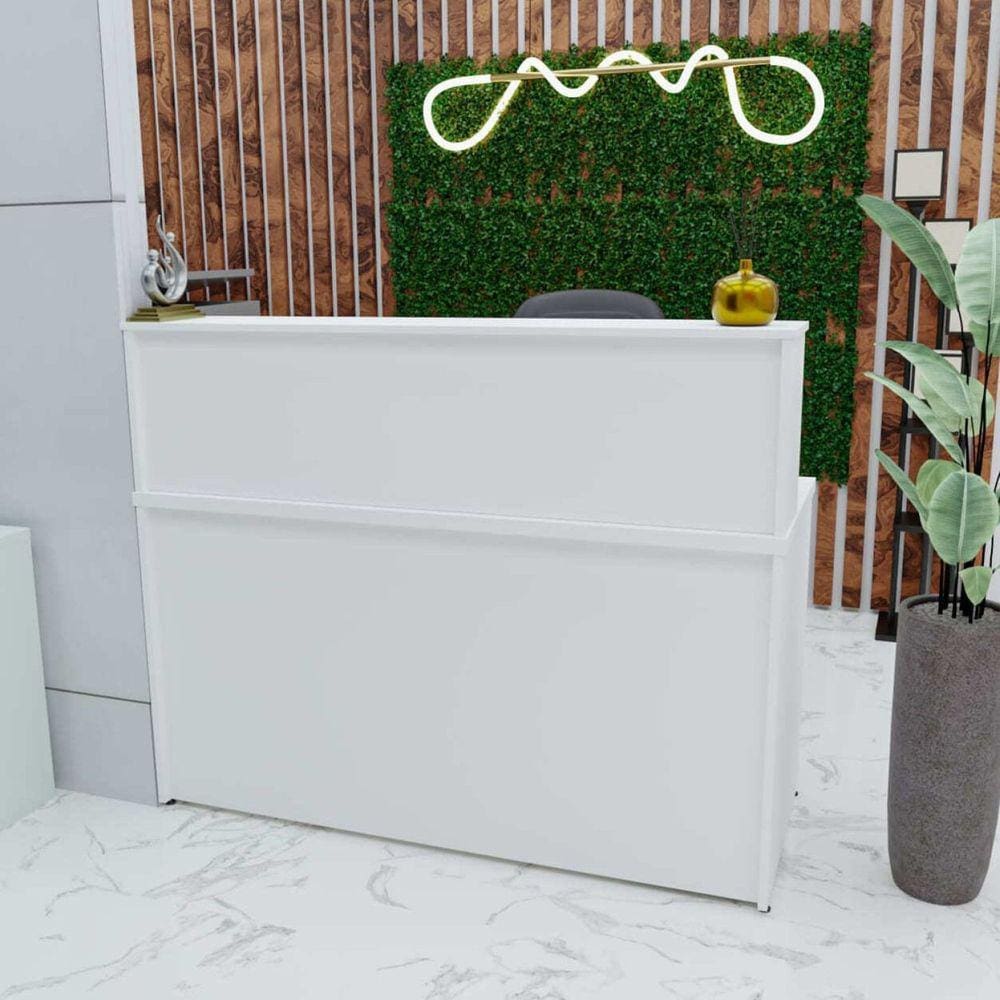 Balcão Atendimento Recepção Consultório 120x60cm Branco