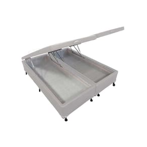 Cama Box Baú King Courano White New (193x203x35) - Castor