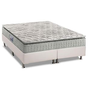 Cama Box Queen: Colchão Espuma D33 Anjos Orthosono + Base CRC Courano White(158x198)