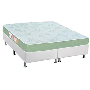 Cama Box King: Colchão Espuma D33 Castor Sleep Max + Base CRC Courano White(193x203)