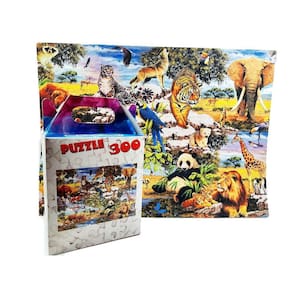 Quebra-Cabeça Puzzle Reunião de Animais 300 Peças MDF