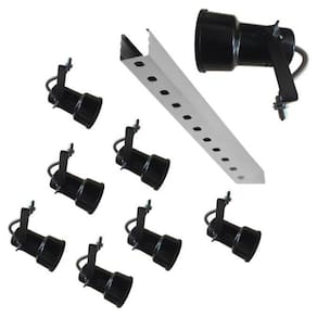 Spot Para Trilho Eletrocalha Kit 8 Peç Lam Led Bulbo/Par 20