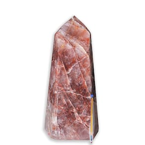 Ponta Pedra Hematoide Vermelho Grande Natural Lapidada 38,5cm 12kg