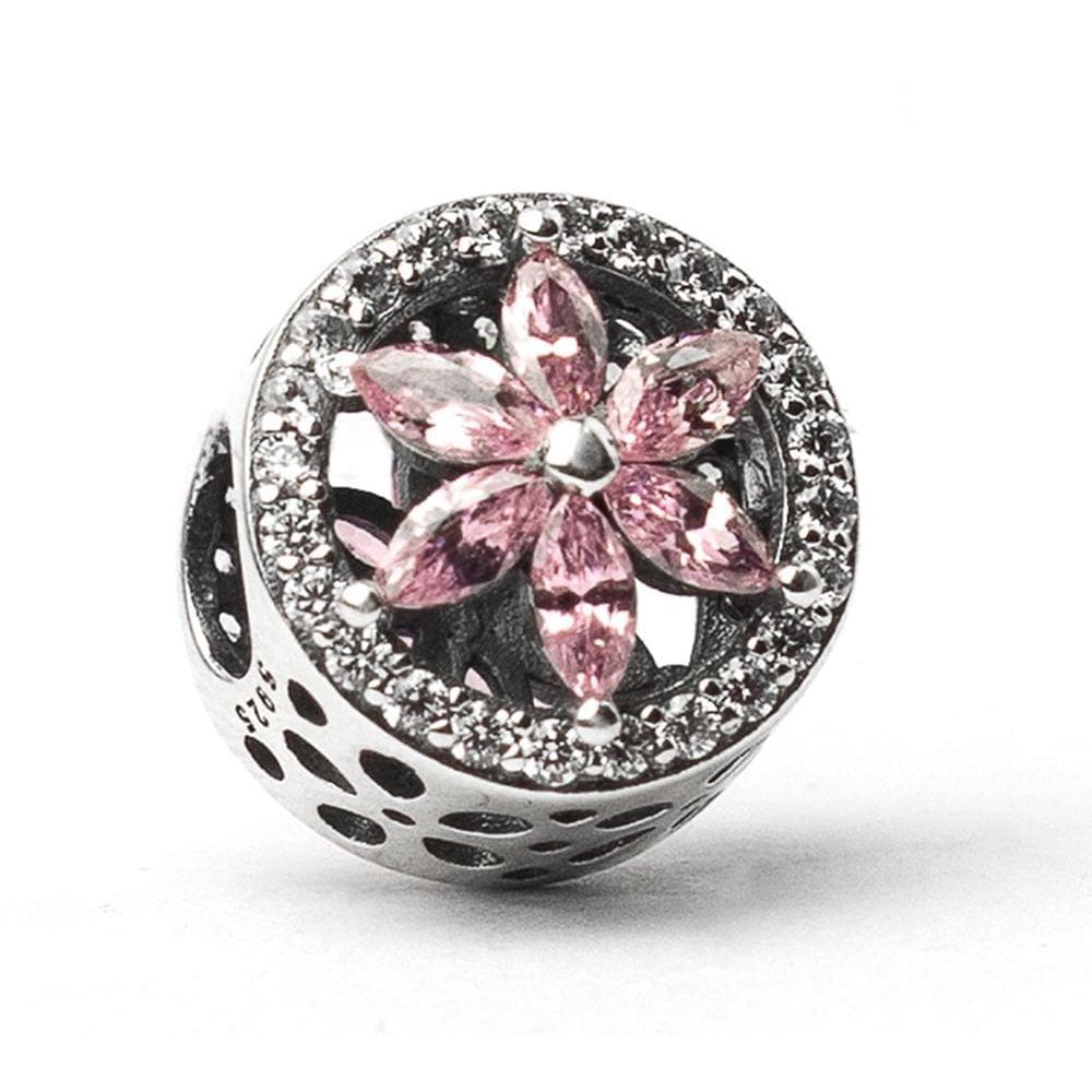 Berloque Separador Flor Rosa