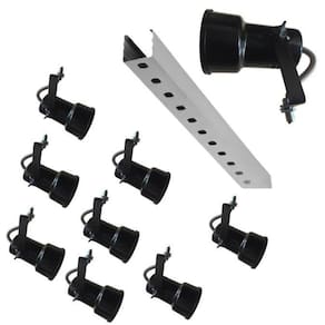 Spot Para Trilho Eletrocalha Kit 9 Peças Lam Led Bulbo/Par