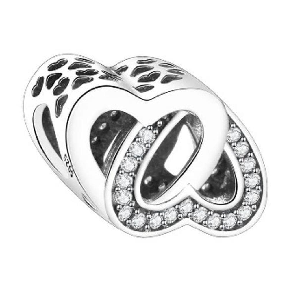 Berloque Separador Corações Entrelaçados