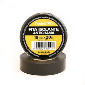 Kit 100 Rolos Pç Fita Isolante 20 Metros Preta