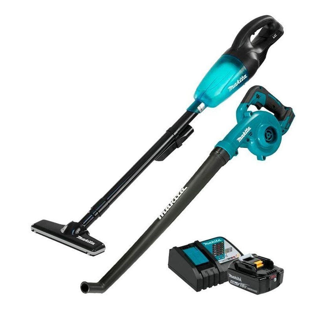 Kit Aspirador A Bateria Makita 18V Dcl180Zb + Soprador 18V