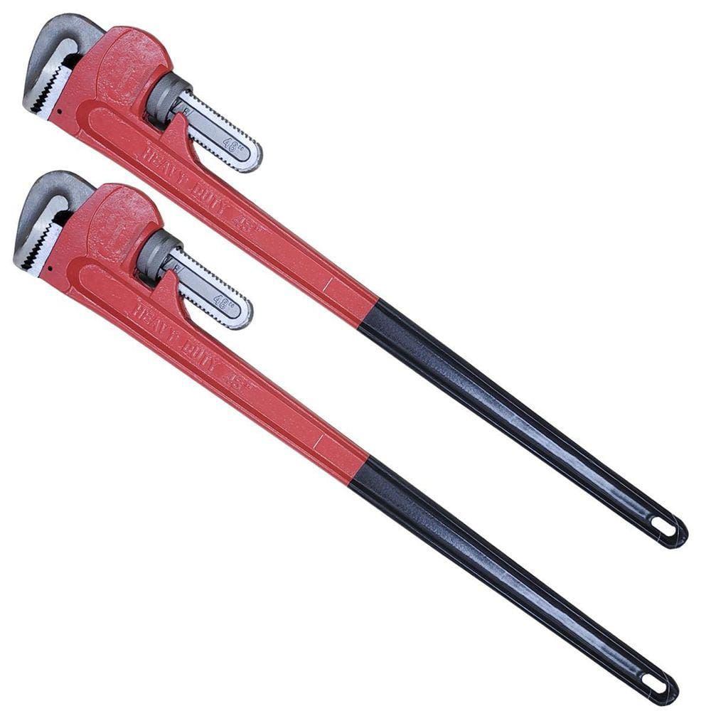 Kit 2 Chave Grifo Tipo Americano Mordentes Aço 48 Pol 122Cm