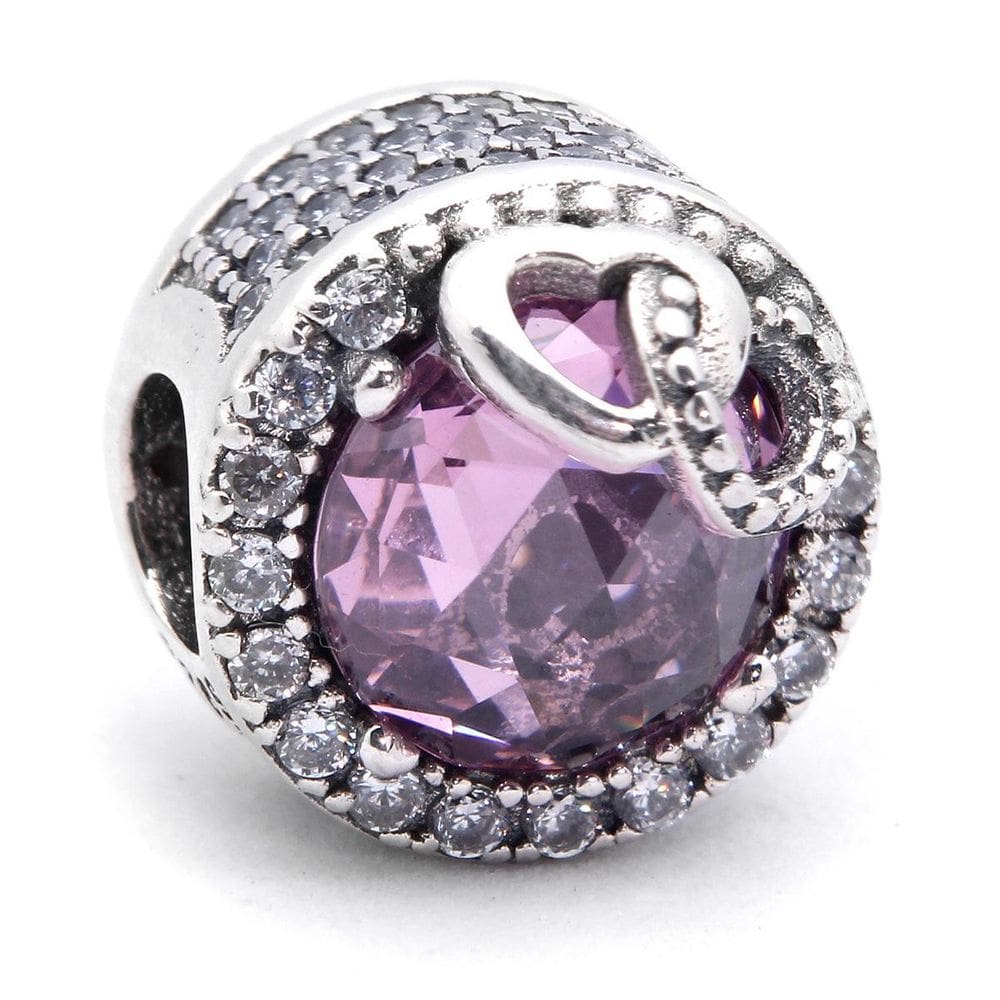 Berloque Pave Coração Cravejado