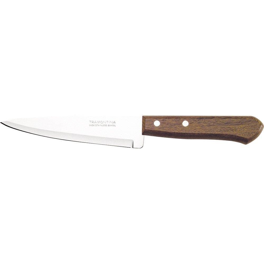 Faca Peixeira Tramontina 7" Inox Cabo Madeira 12 Peças