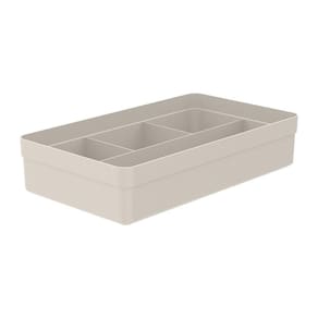 Organizador De Gavetas Colmeia Logic 4 Divisórias Bege - Ou