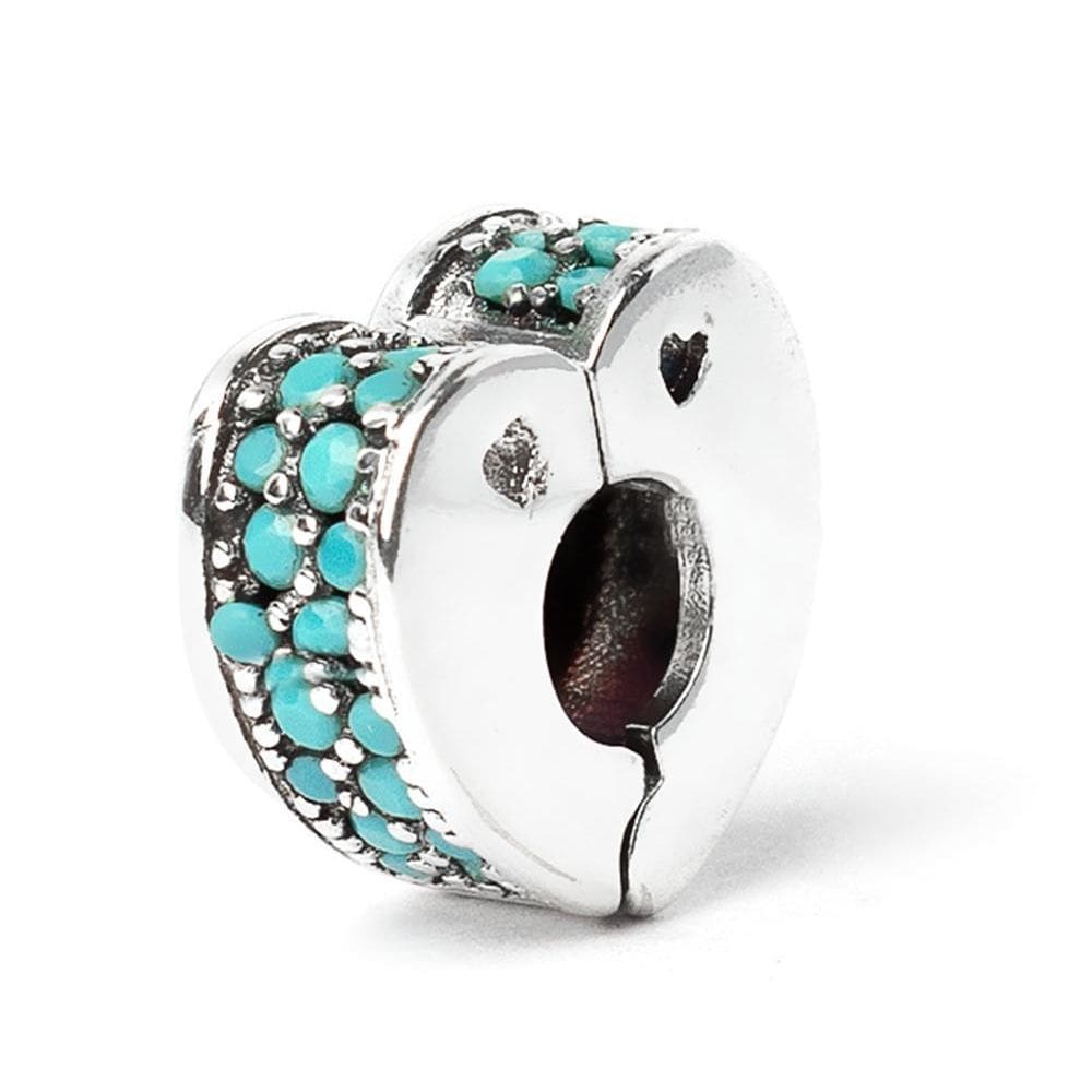 Berloque Clipe Pedras Azuis