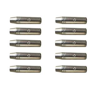 Kit 10 Plug P10 Fêmea Estéreo J10 6,3mm Alta Qualidade