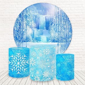 Painel Redondo E Capas 3D Sublimado Frozen Fkpc-1501